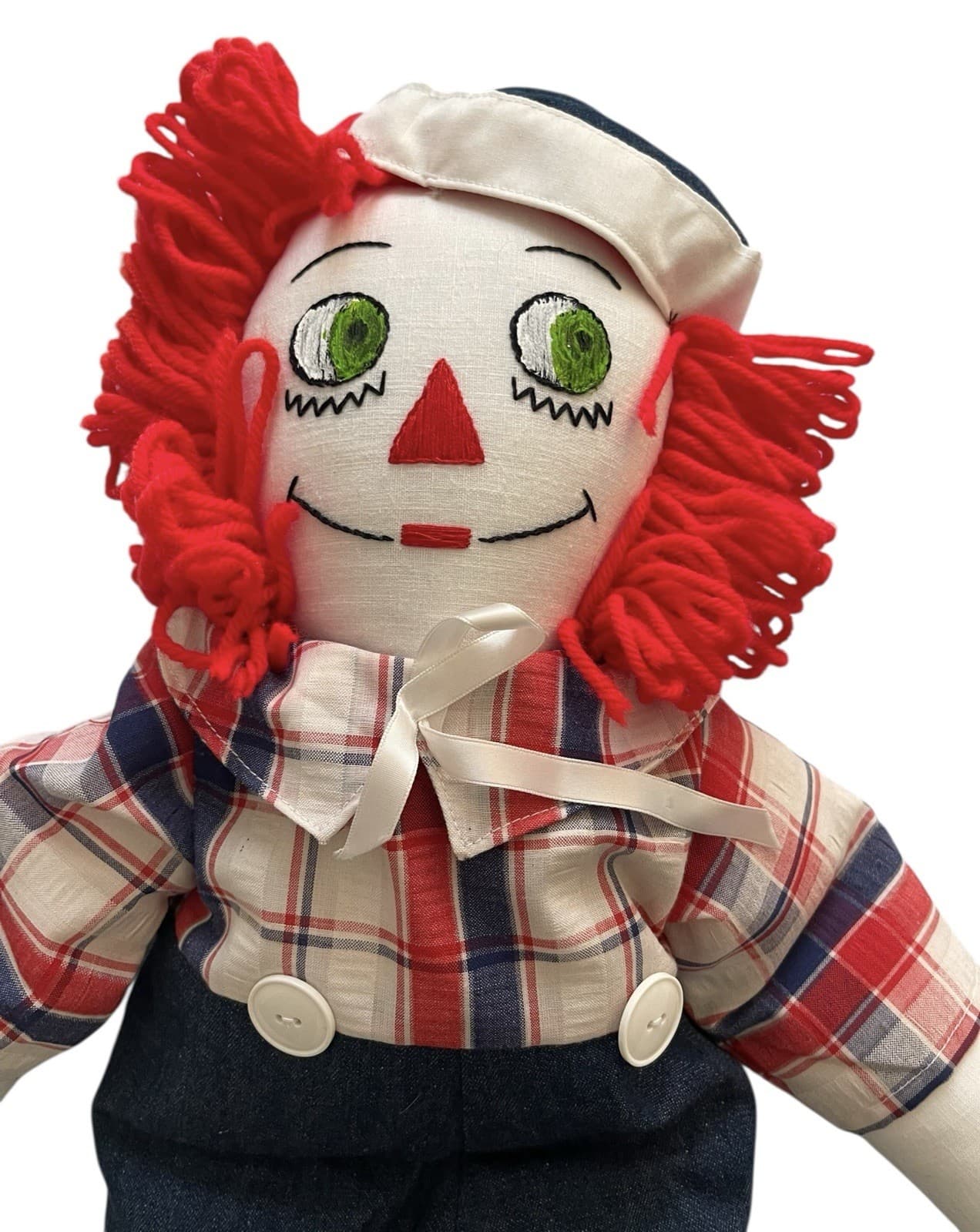 RAGGEDY ANDY DOLL • 10” • Hand Made • 1940's • I Love You Tattoo • - Thumbnail 3