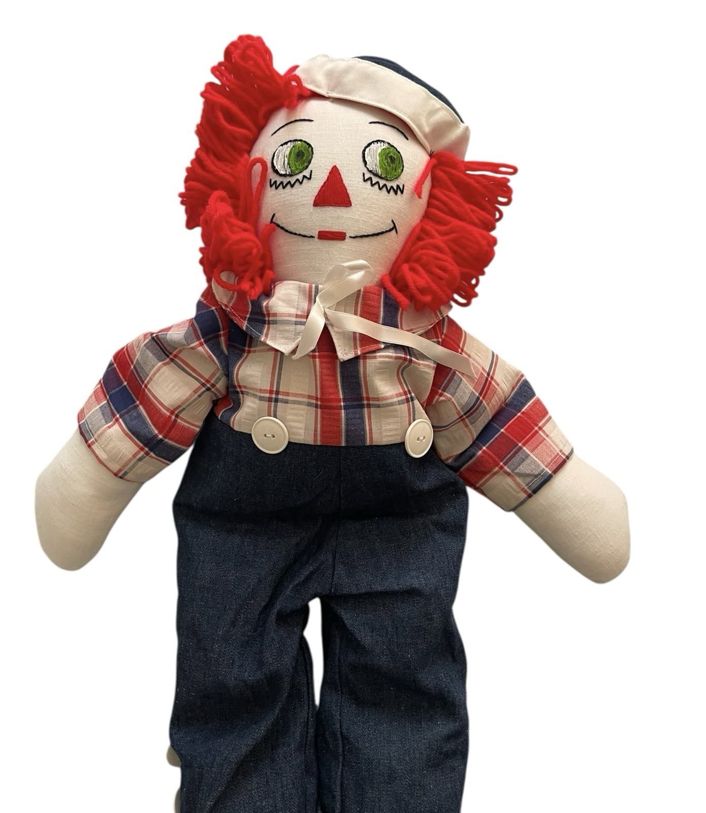 RAGGEDY ANDY DOLL • 10” • Hand Made • 1940's • I Love You Tattoo • - Thumbnail 2