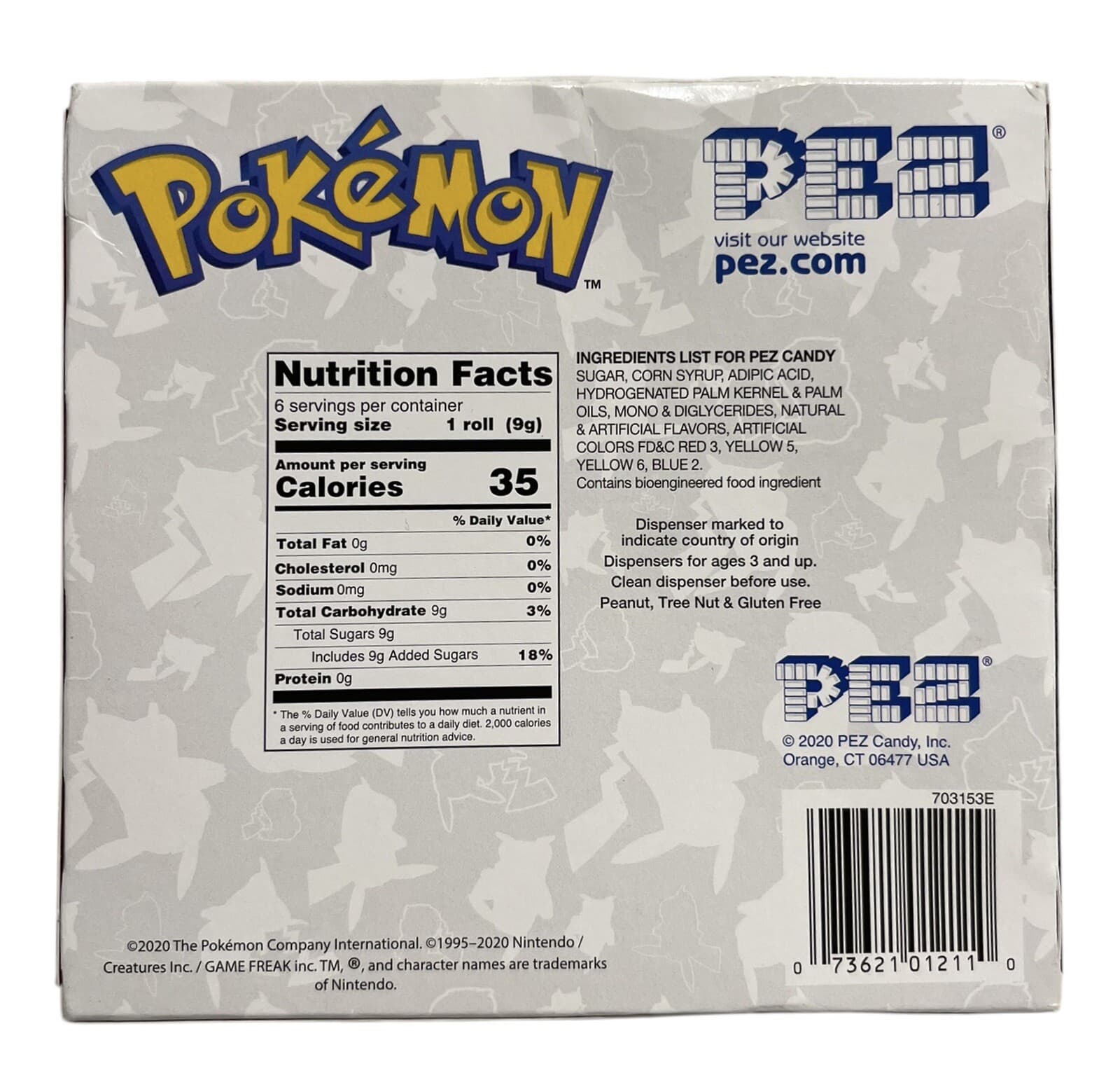 Pokemon Pikachu Eevee 2 Pack Pez Dispenser & Candy Set Sealed - Thumbnail 2