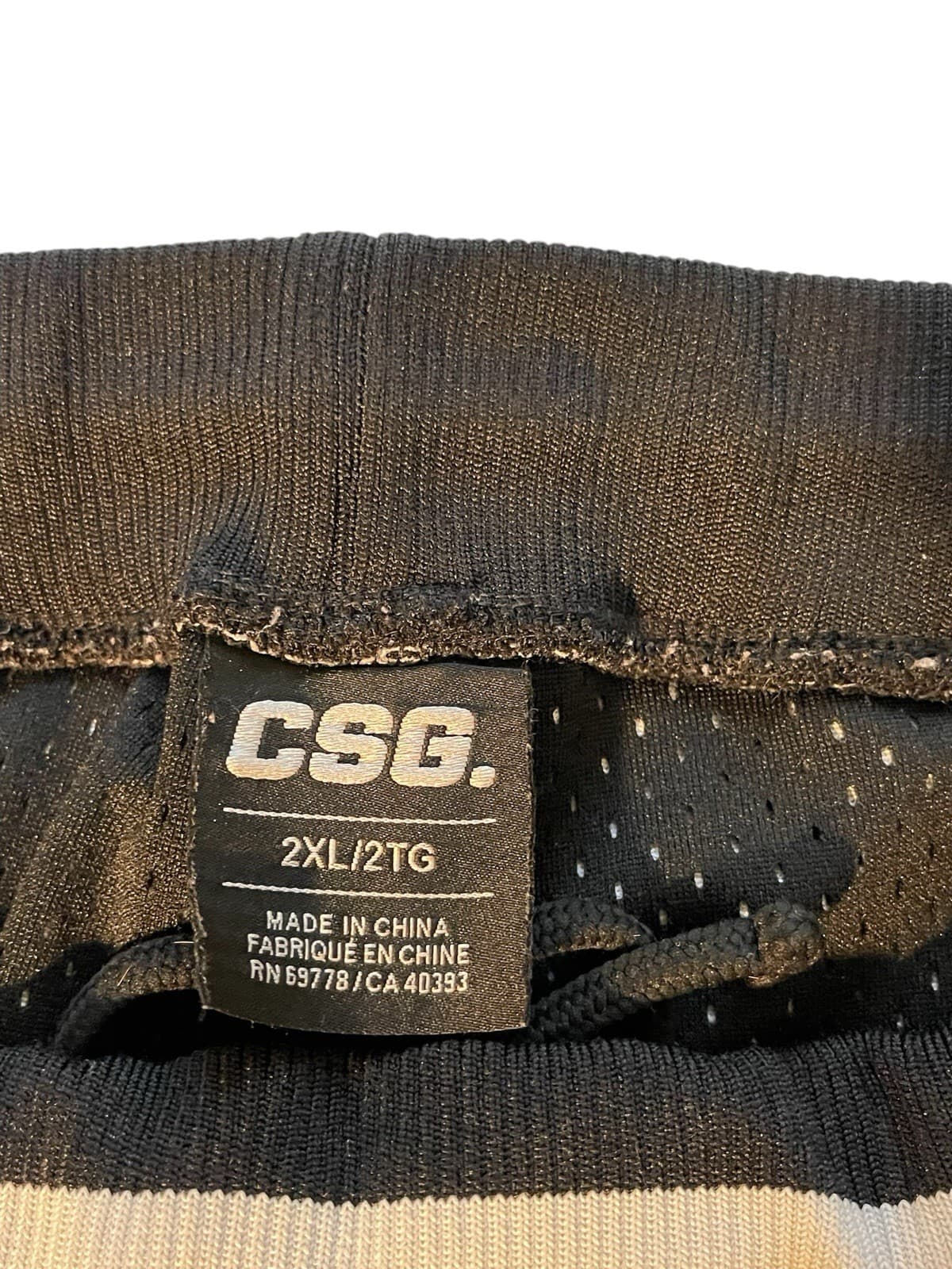 CSG Shorts Mens 2XL Camo Grey Basketball Breathable Activewear 9” Inseam - Thumbnail 2