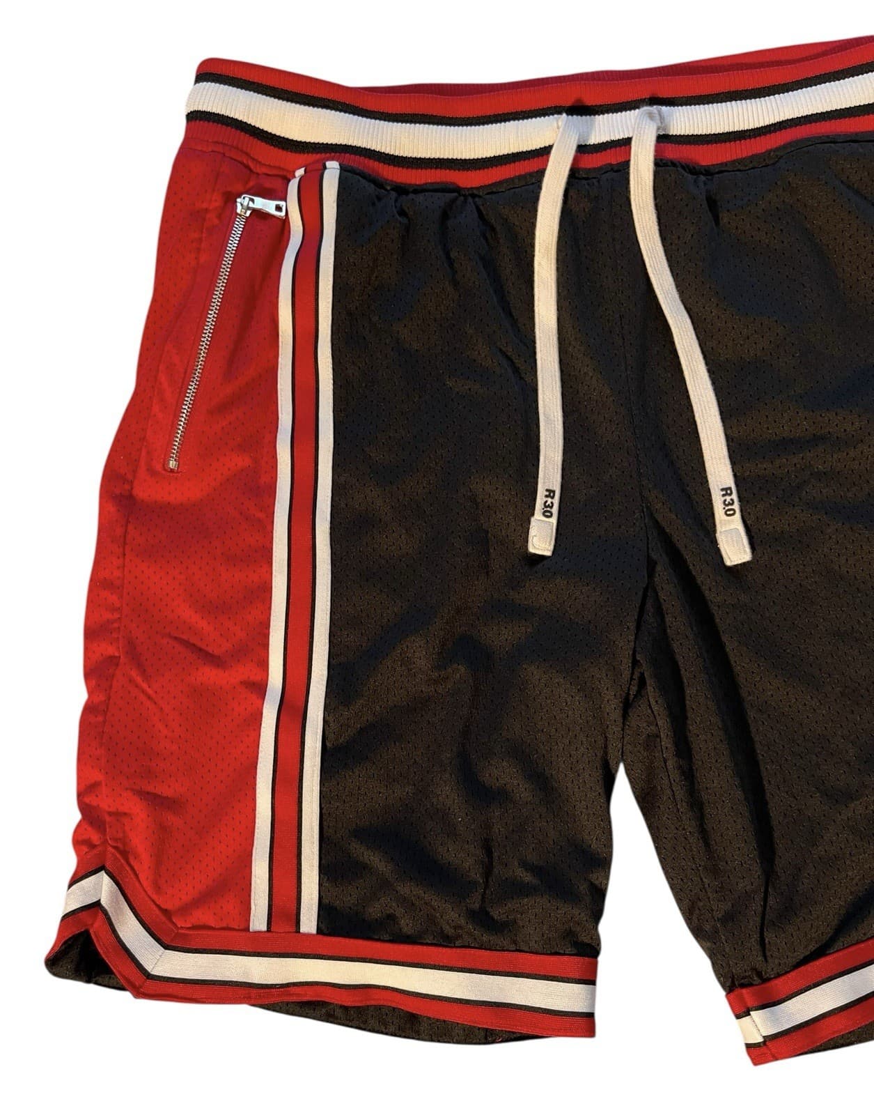 Jordan Craig Basketball Shorts Black, Red, & White 3xl - Thumbnail 4