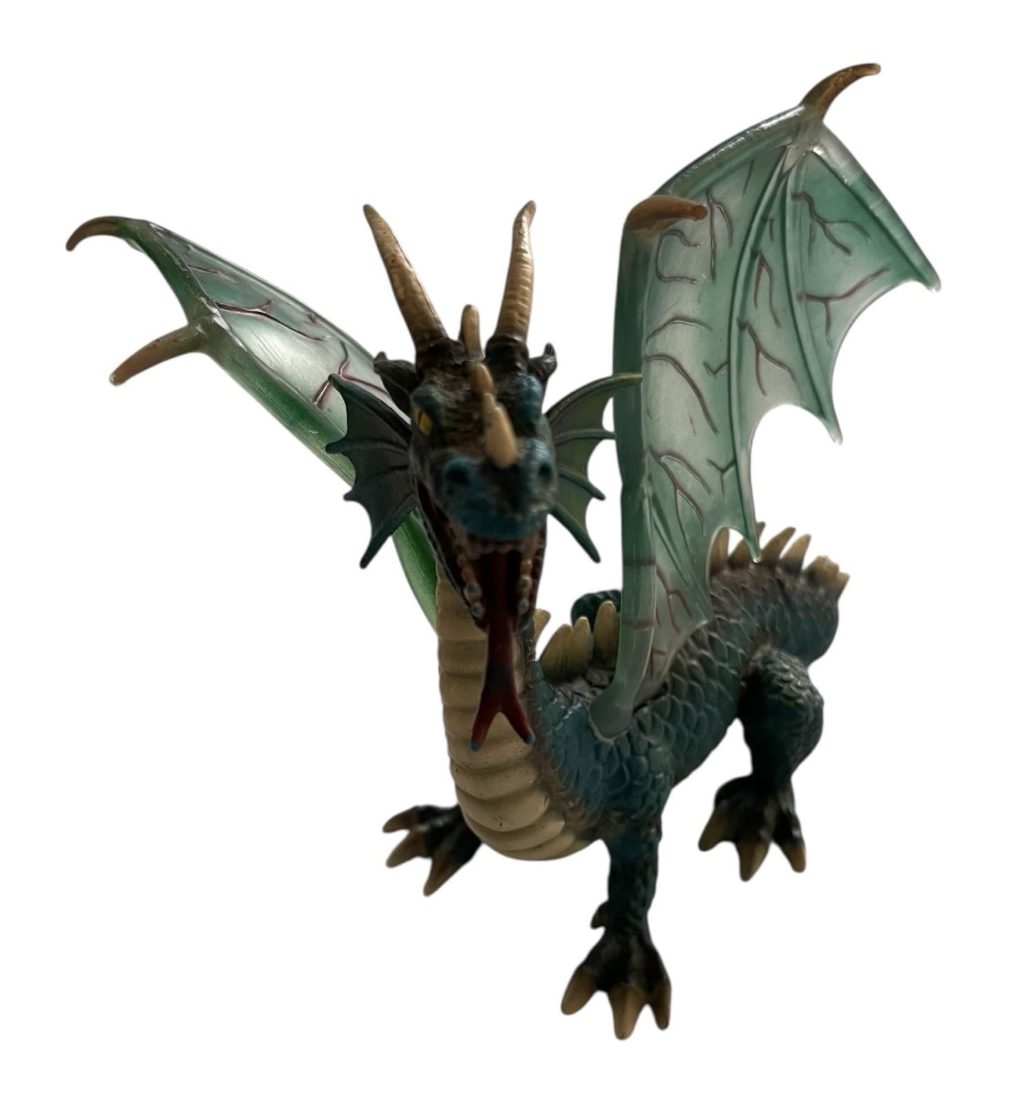 Schleich 2003 World of Knights Medieval Green Dragon 6" Winged Dragon Figure Toy - Thumbnail 2