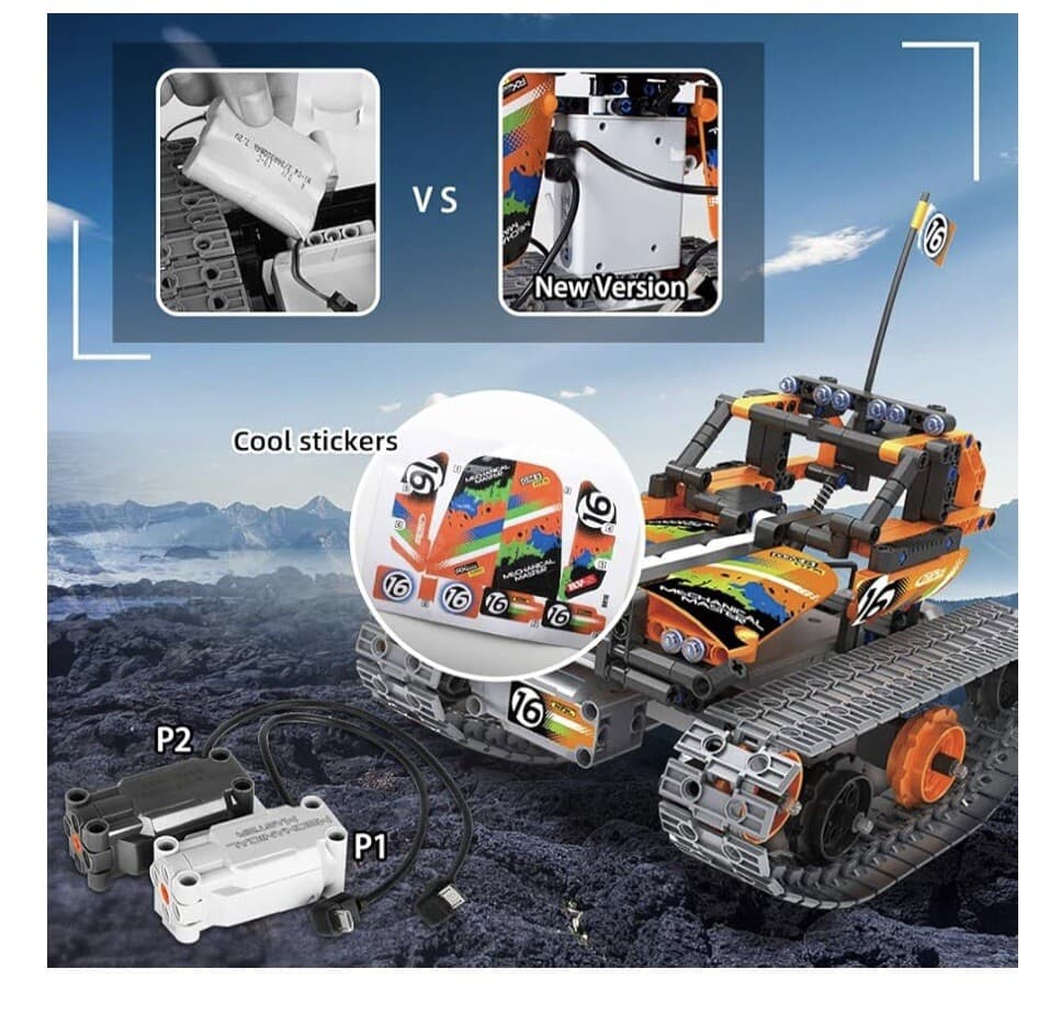 STEM 3-in-1 RC Car/Robot/Tank 392pcs | Ages 8-12 | Remote Control - Thumbnail 7