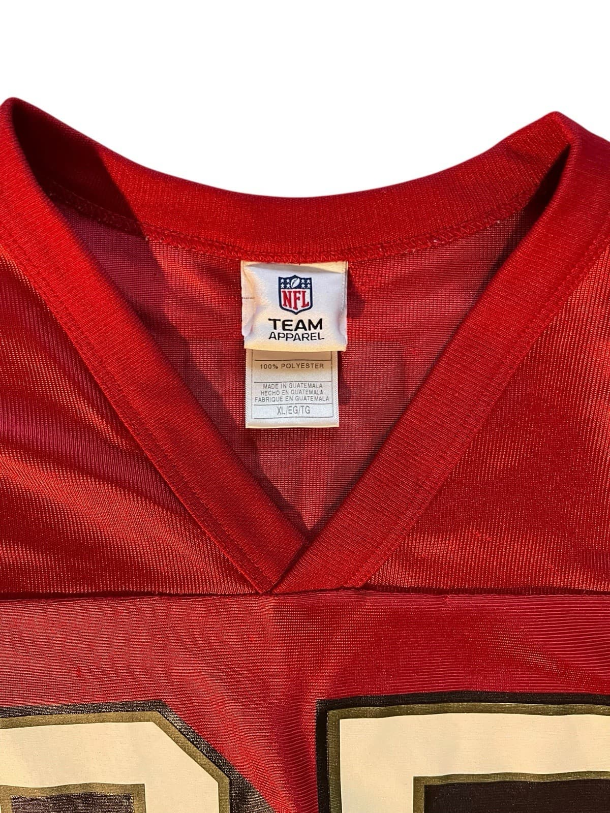Vernon Davis Mens XL Red San Francisco 49ers NFL Team Apparel Jersey - Thumbnail 3