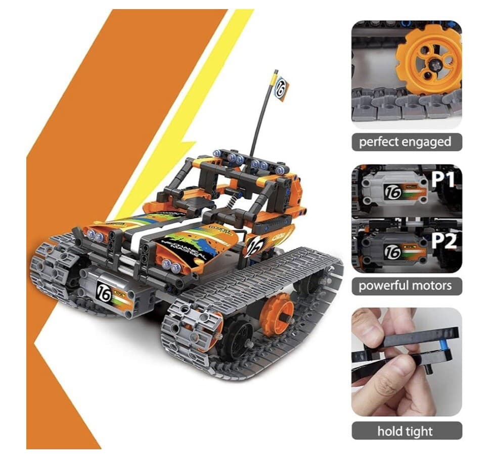 STEM 3-in-1 RC Car/Robot/Tank 392pcs | Ages 8-12 | Remote Control - Thumbnail 4
