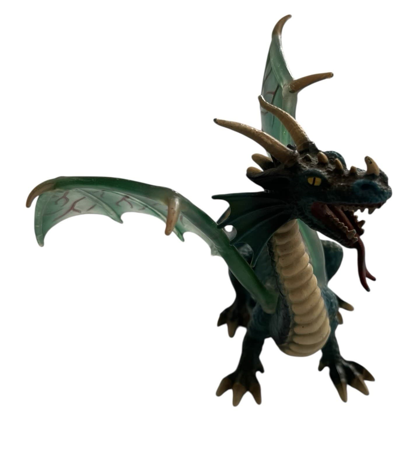 Schleich 2003 World of Knights Medieval Green Dragon 6" Winged Dragon Figure Toy - Thumbnail 5