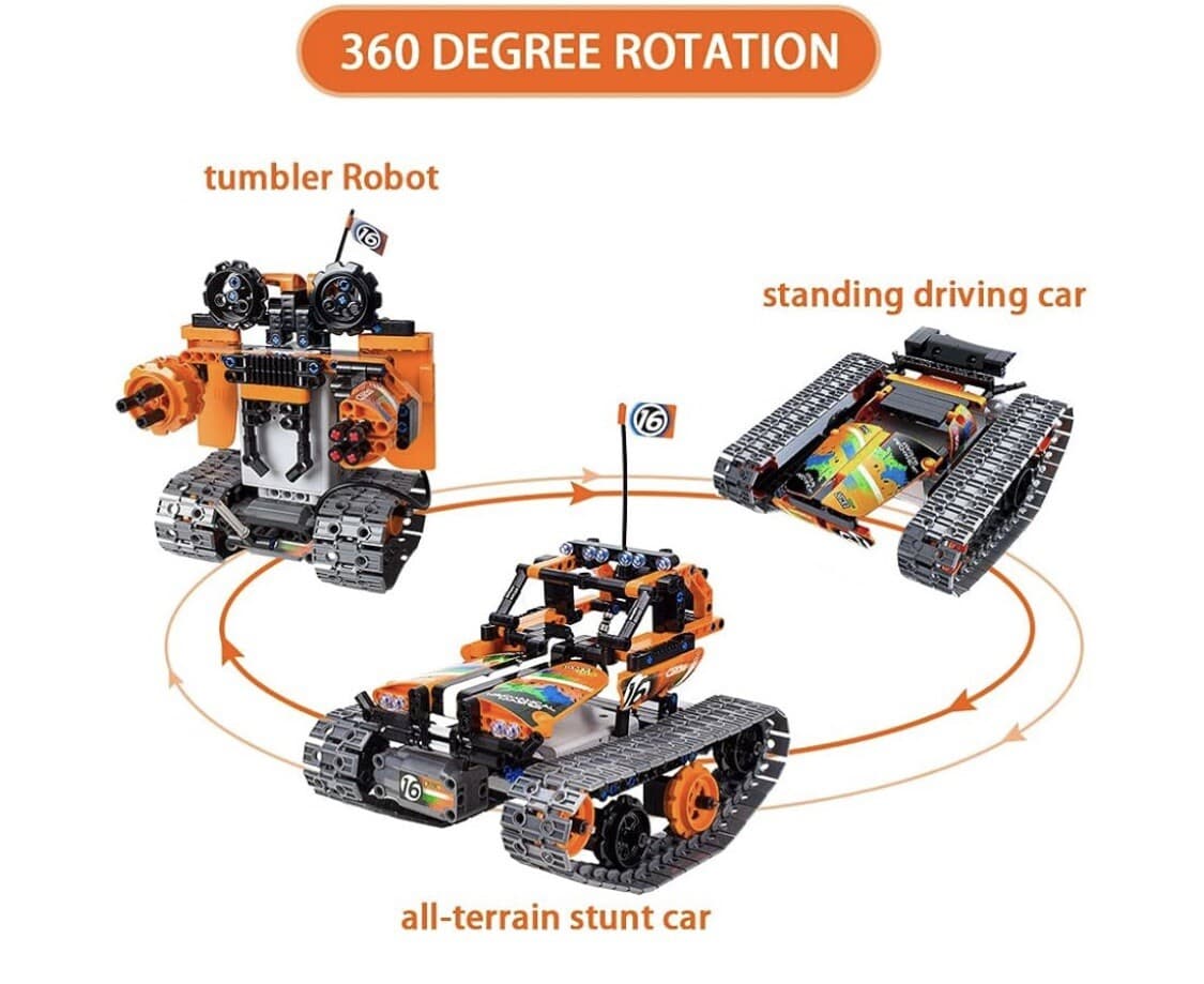 STEM 3-in-1 RC Car/Robot/Tank 392pcs | Ages 8-12 | Remote Control - Thumbnail 5
