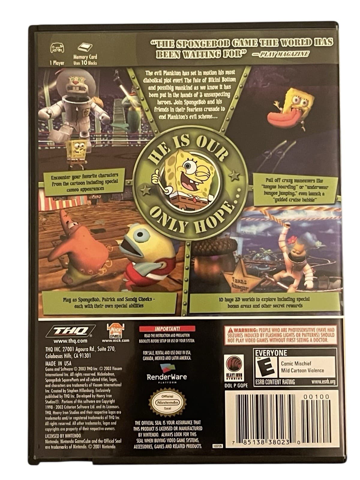 SpongeBob SquarePants: The Battle for Bikini Bottom GameCube CIB Complete - Thumbnail 4