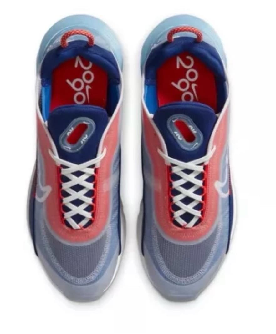 Nike Air Max 2090 USA-CT1091-101 White/White Chile Red Size 8.5 New - Thumbnail 8