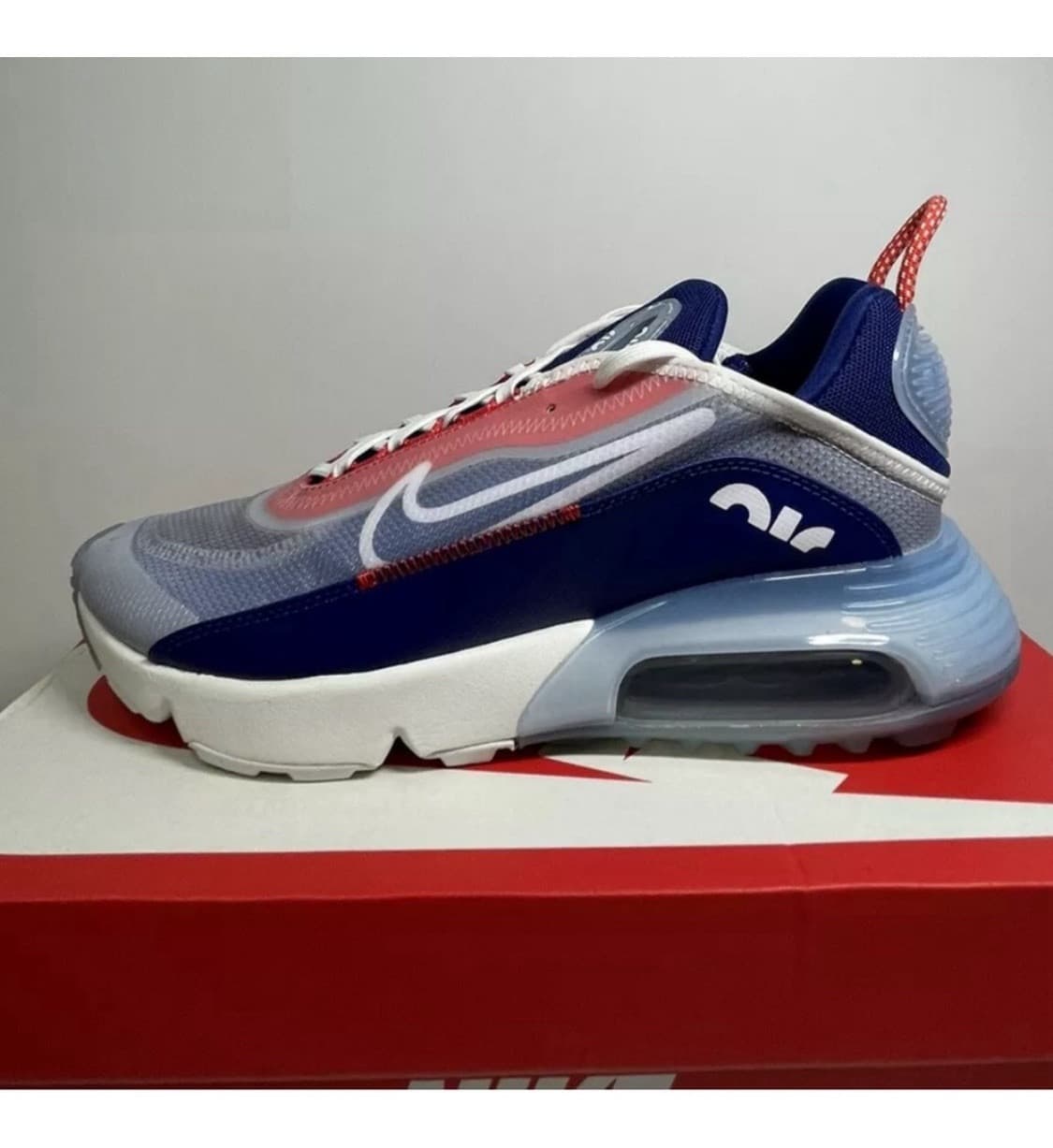 Nike Air Max 2090 USA-CT1091-101 White/White Chile Red Size 8.5 New - Thumbnail 14