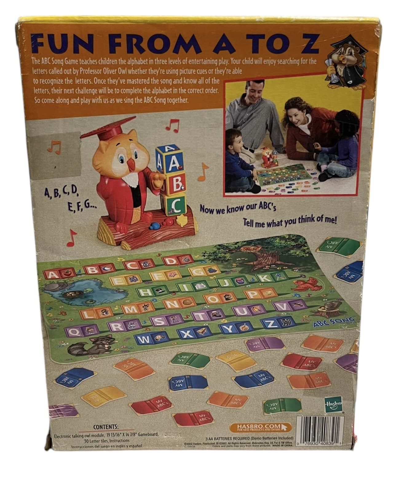 ABC Song Game 2002 Professor Oliver The Owl Milton Bradley New In Box Working - Thumbnail 4