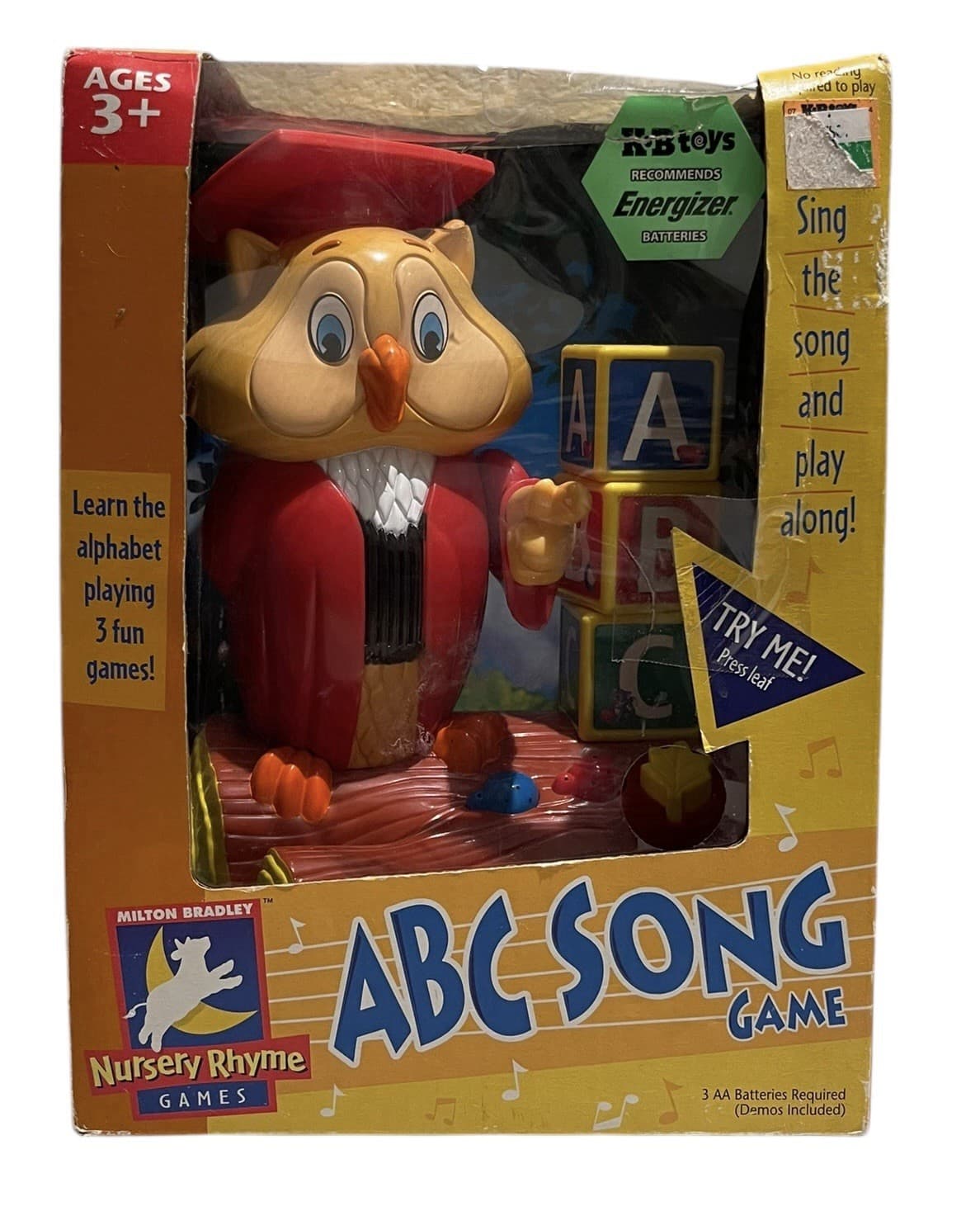 ABC Song Game 2002 Professor Oliver The Owl Milton Bradley New In Box Working
