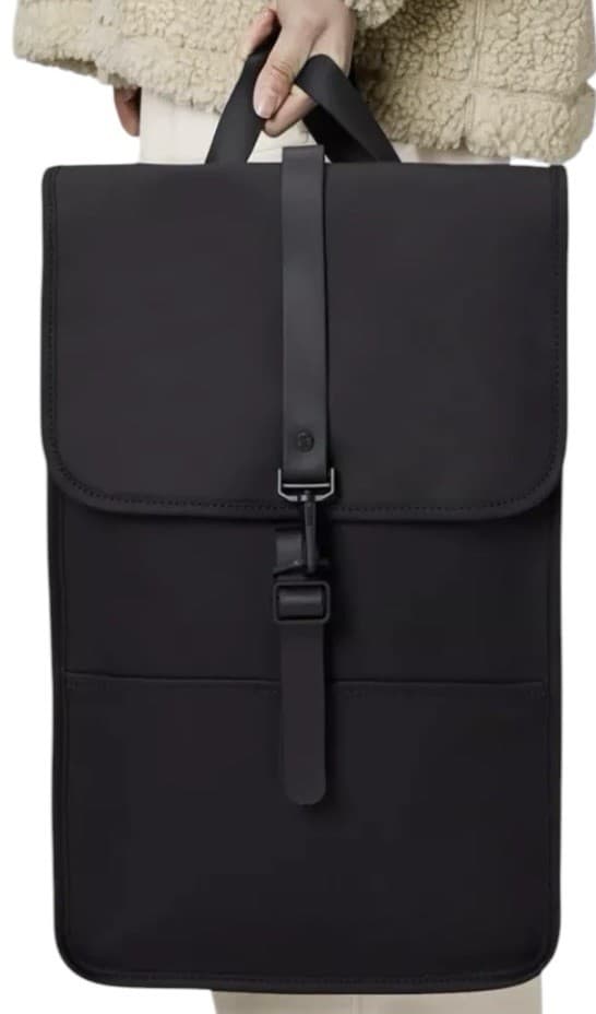 Rare Rains Rucksack Unisex Backpack Waterproof Hike Travel 17”x 11”x 4” Black - Thumbnail 3
