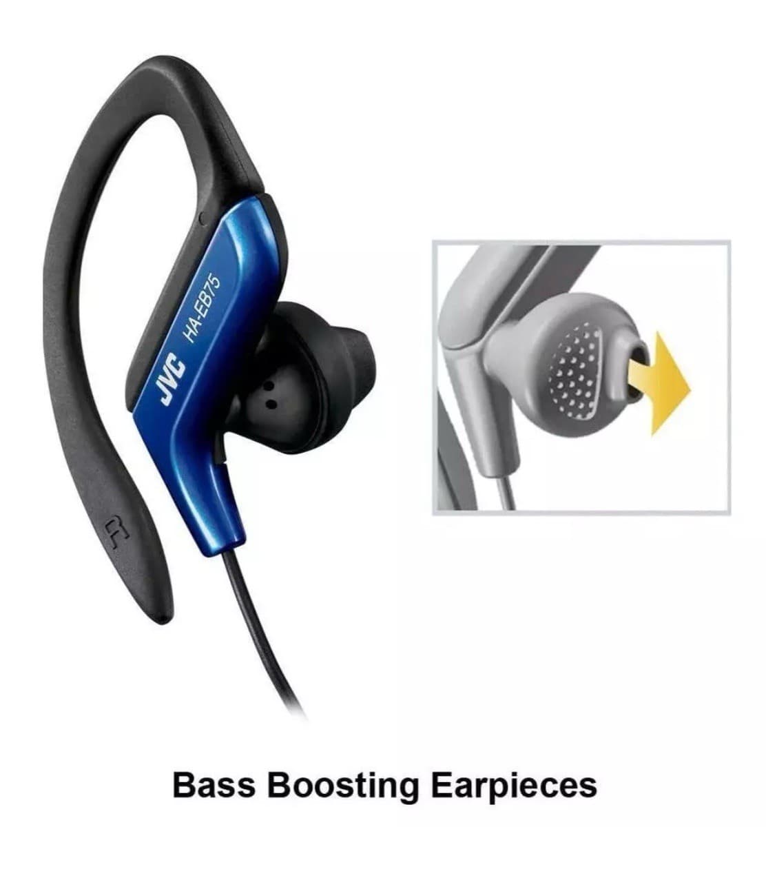 JVC Clip Style Headphone Lightweight and Comfortable Ear Clip - HAEB75 - Thumbnail 2