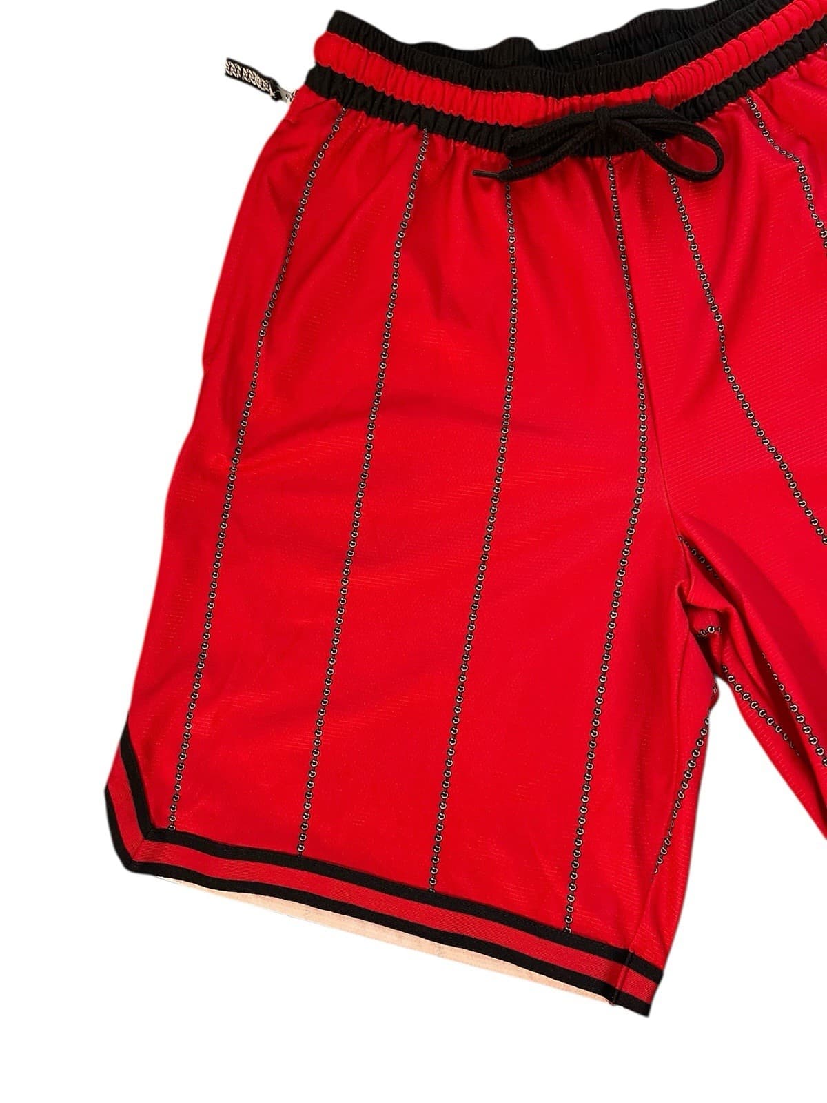 Nike Basketball Drawstring Sz L Shorts Dri-Fit Black Red Men's - Thumbnail 6