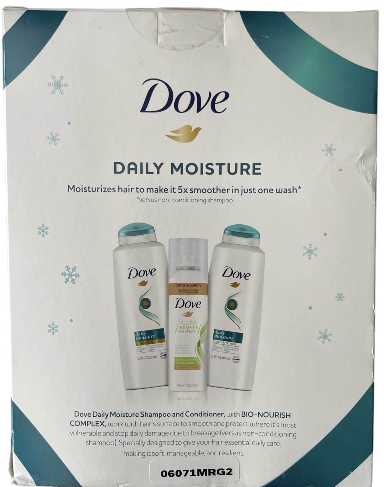 Dove Daily Moisture Shampoo and Conditioner Gift Set, 3 Piece NEW - Thumbnail 2