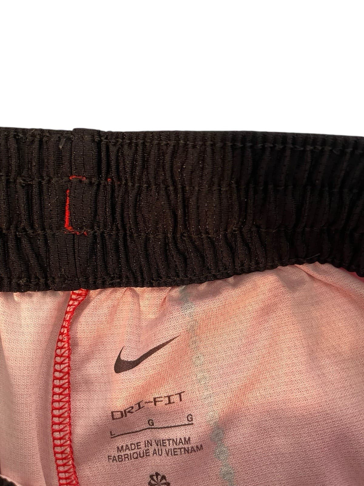 Nike Basketball Drawstring Sz L Shorts Dri-Fit Black Red Men's - Thumbnail 3