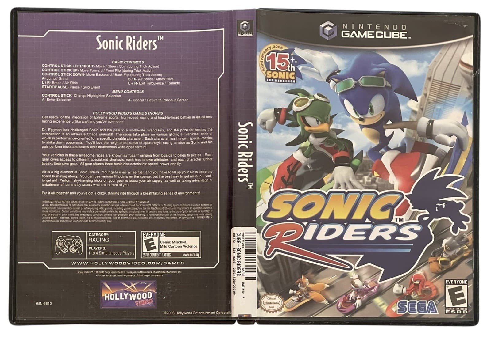Sonic Riders (Nintendo GameCube, 2006) No Manual - Thumbnail 6