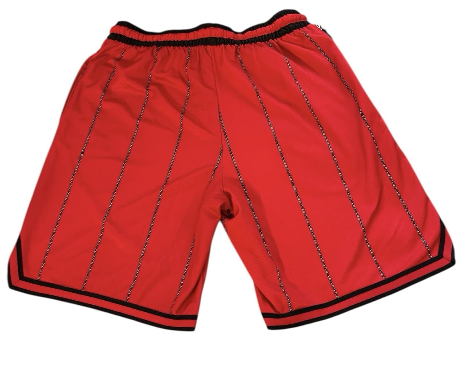Nike Basketball Drawstring Sz L Shorts Dri-Fit Black Red Men's - Thumbnail 7