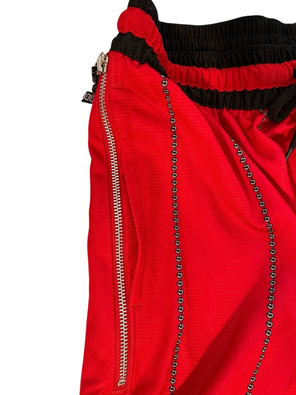 Nike Basketball Drawstring Sz L Shorts Dri-Fit Black Red Men's - Thumbnail 4