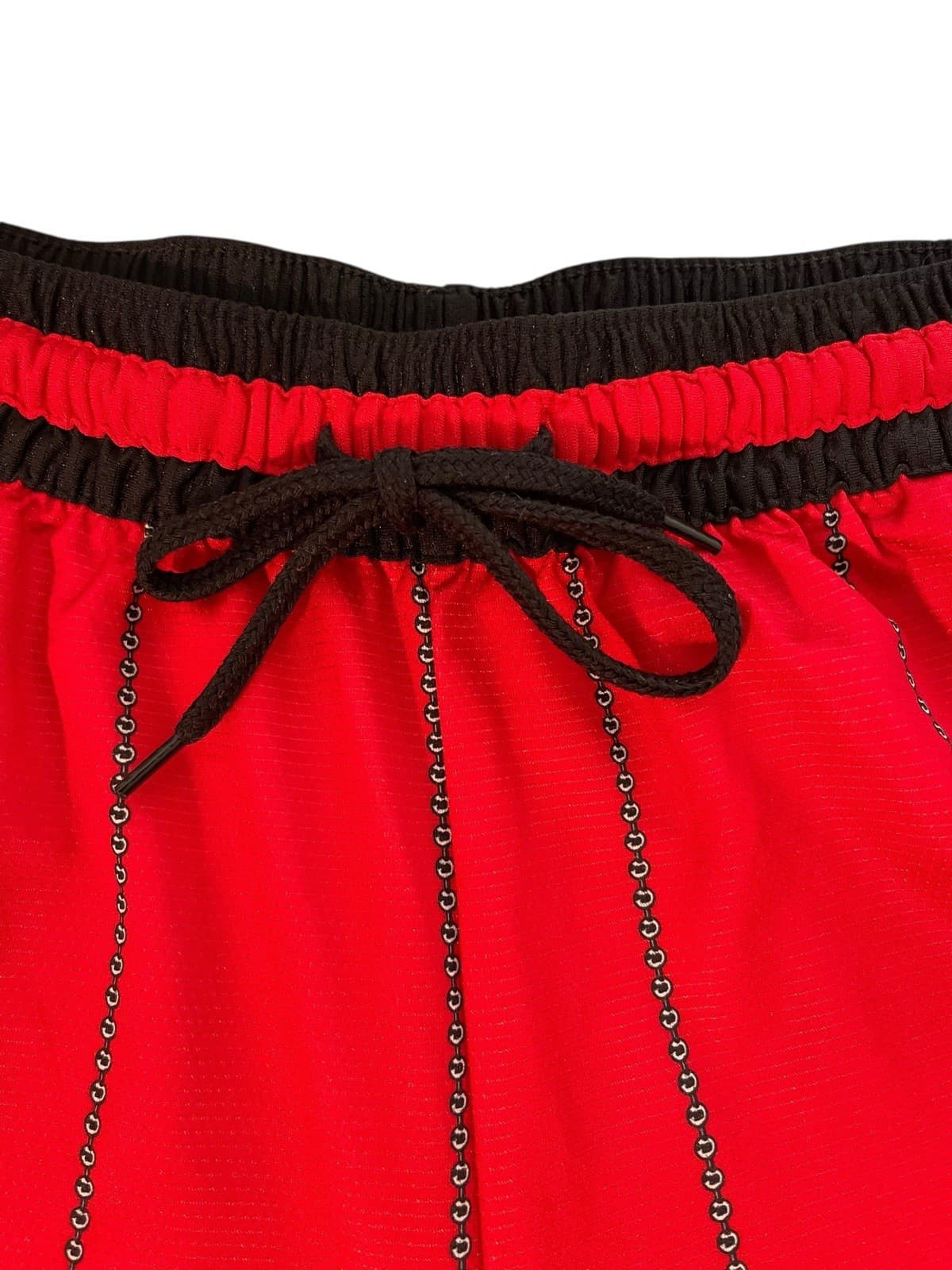 Nike Basketball Drawstring Sz L Shorts Dri-Fit Black Red Men's - Thumbnail 2