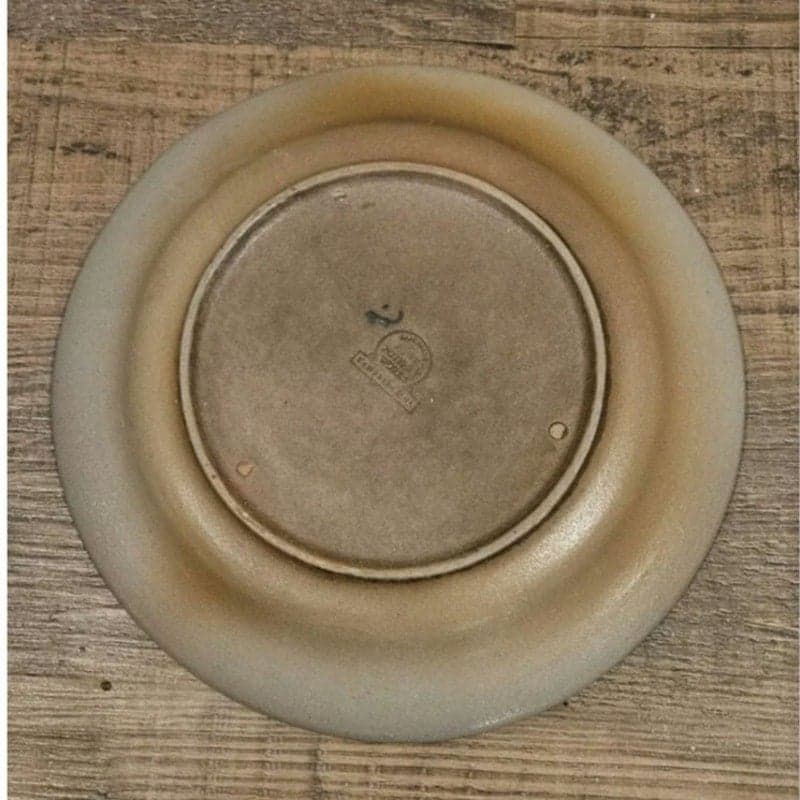Vintage Handmade Rowe Pottery RPW Salt Glazed Stoneware Dinner Plate - Thumbnail 2