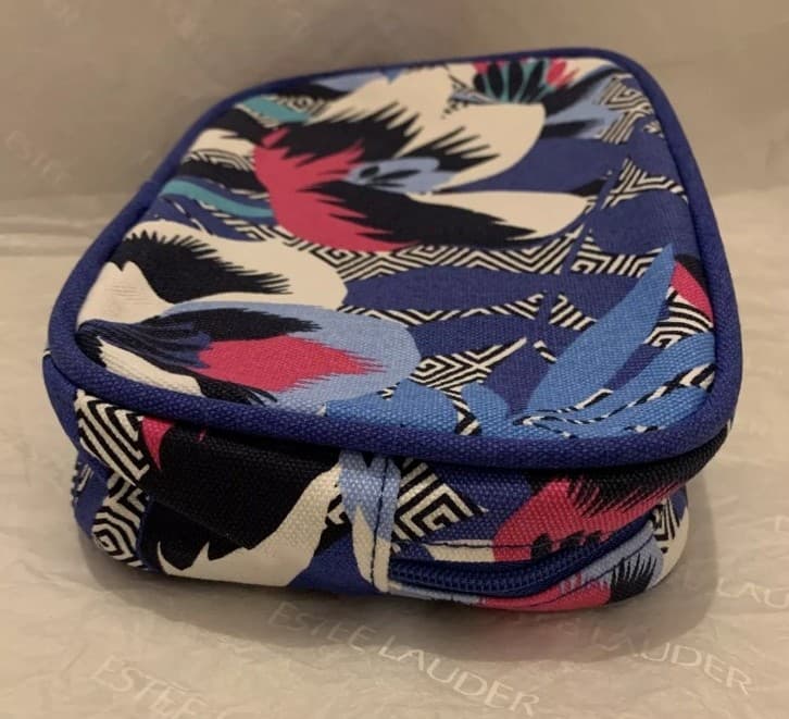 Estee Lauder Kitty McCall Santorini Tropical Zip Makeup Cosmetic Travel Bag Case - Thumbnail 3