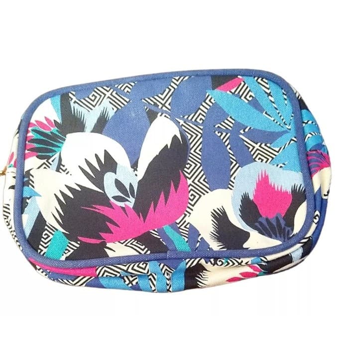 Estee Lauder Kitty McCall Santorini Tropical Zip Makeup Cosmetic Travel Bag Case - Thumbnail 2