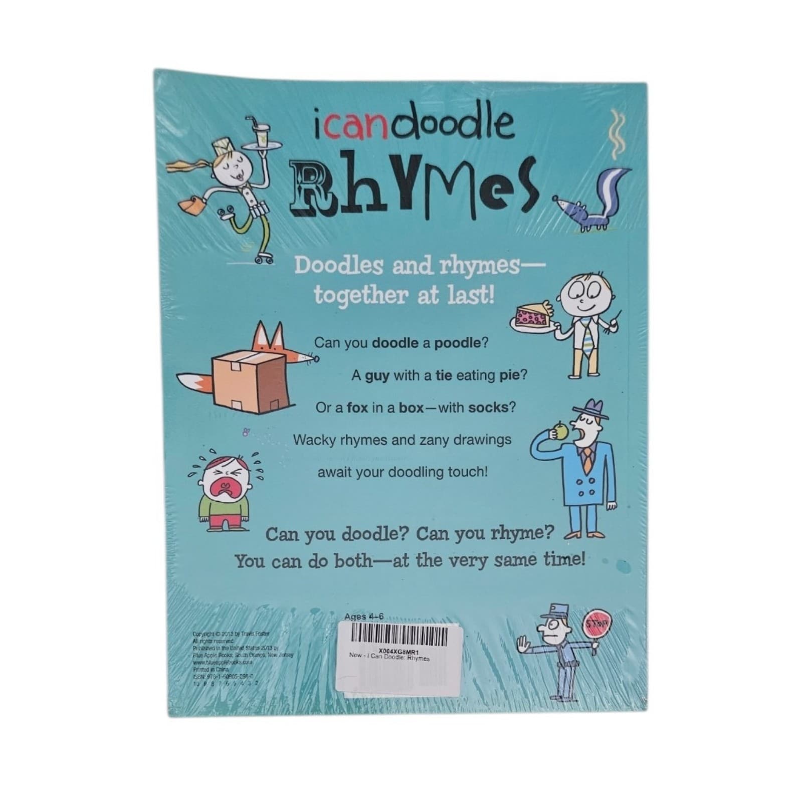 I Can Doodle Rhymes Kids Activity Book Travis Foster Phonics NEW SEALED - Thumbnail 2