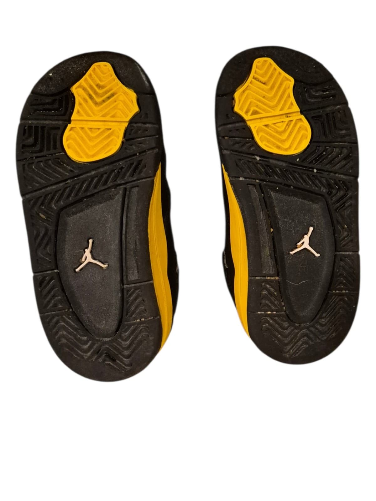 Nike Air Jordan 4 Retro TD Thunder Toddler Size 7C Black Yellow - Thumbnail 2
