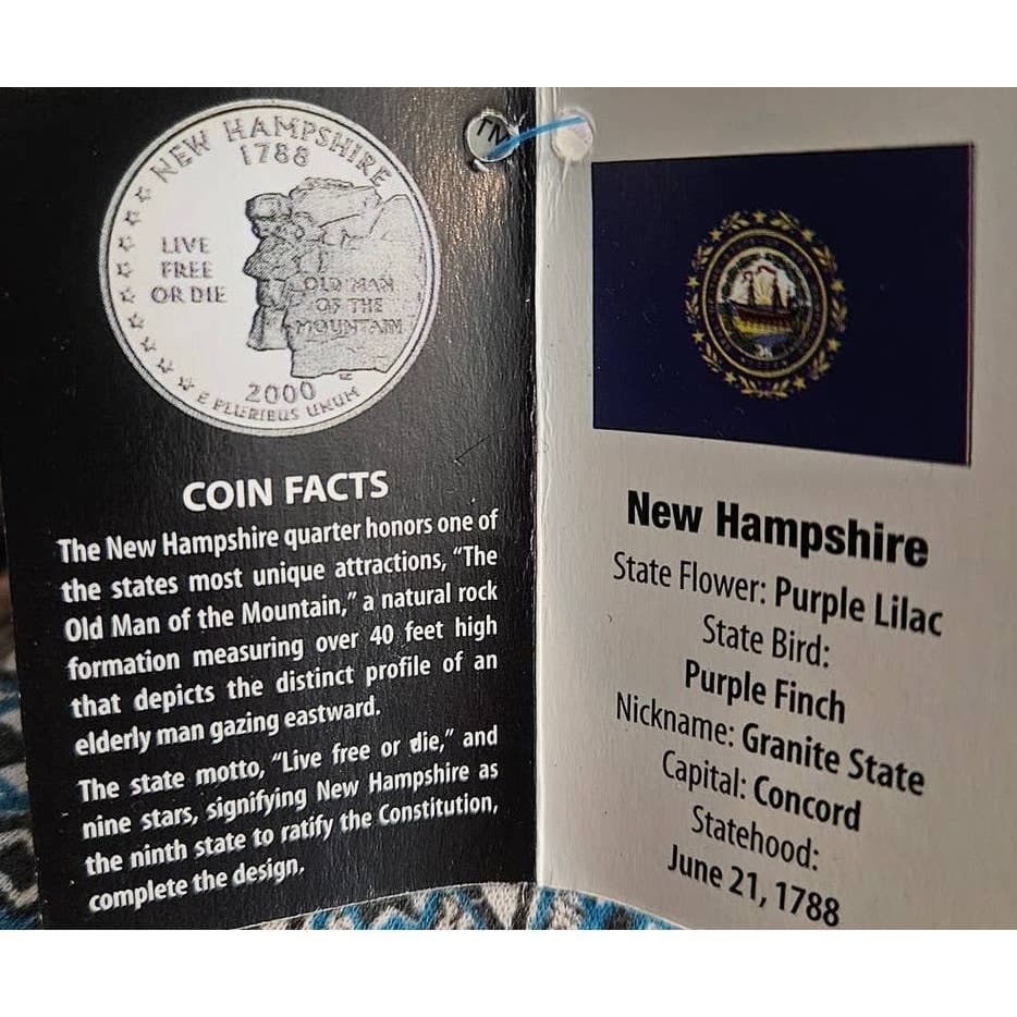 NEW HAMPSHIRE #9 Coin Bear Limited Treasures Collectible Uncirculated Quarter - Thumbnail 5