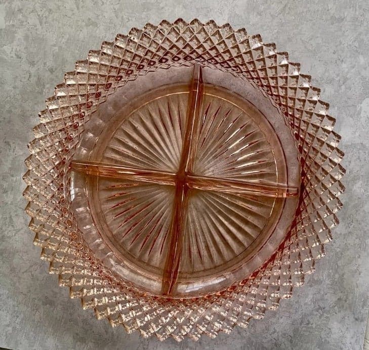 Depression Glass Miss America Pink Relish Dish by Anchor Hocking - Thumbnail 3