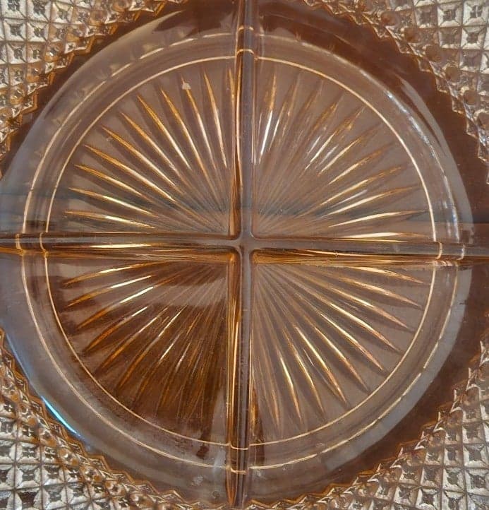 Depression Glass Miss America Pink Relish Dish by Anchor Hocking - Thumbnail 6