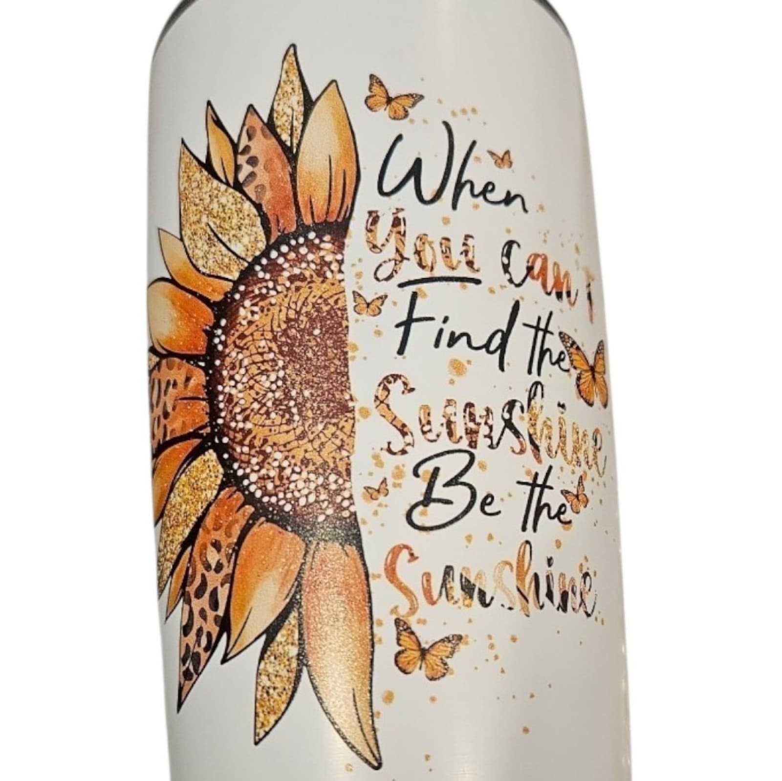 Sunflower 20oz Stainless Steel Vacuum Insulated Travel Mug Inspirational Saying - Thumbnail 4