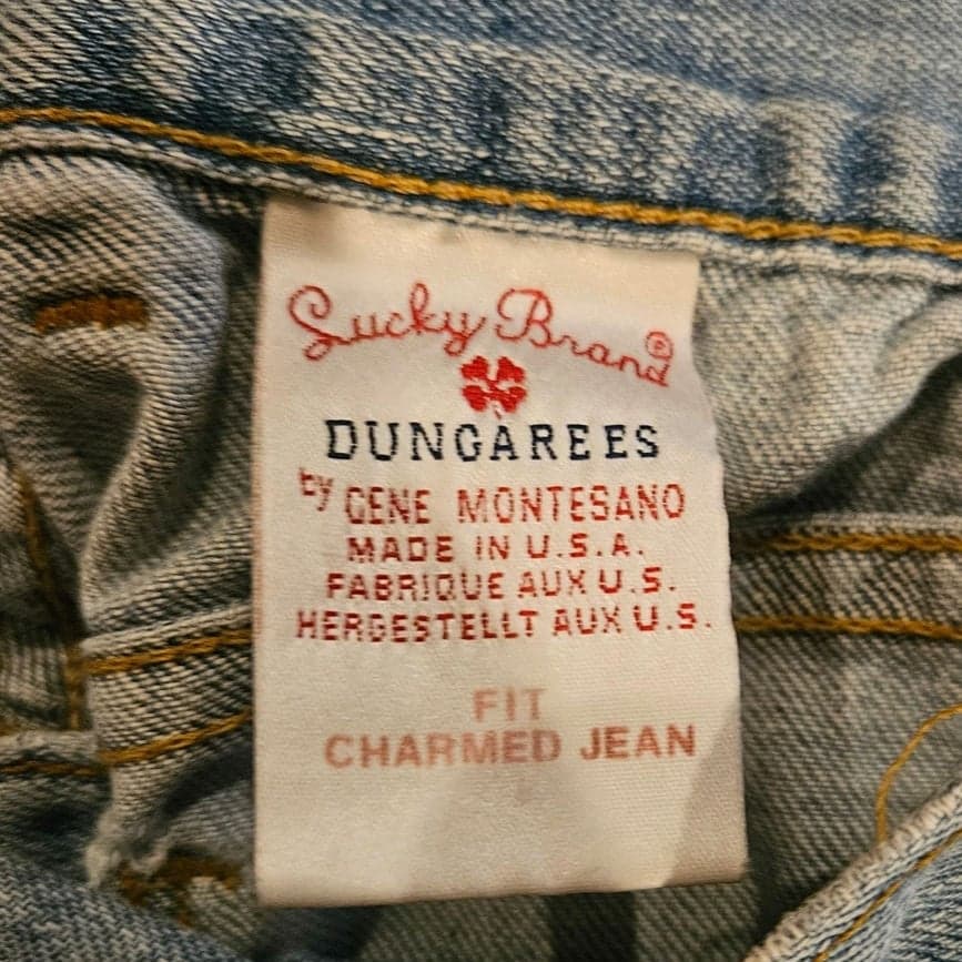 Vintage Lucky Brand Charmed Fit Distressed Jeans Size 8 - Thumbnail 7