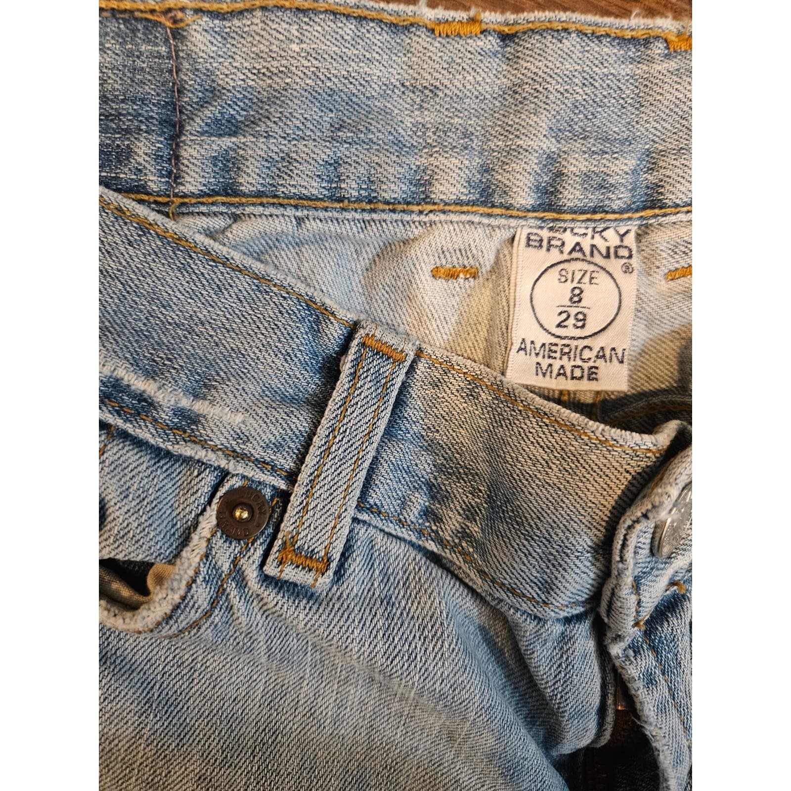 Vintage Lucky Brand Charmed Fit Distressed Jeans Size 8 - Thumbnail 8