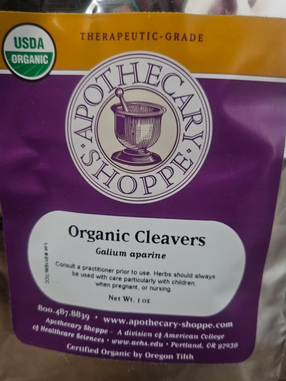 Organic Cleavers Herb 1 oz - Thumbnail 2