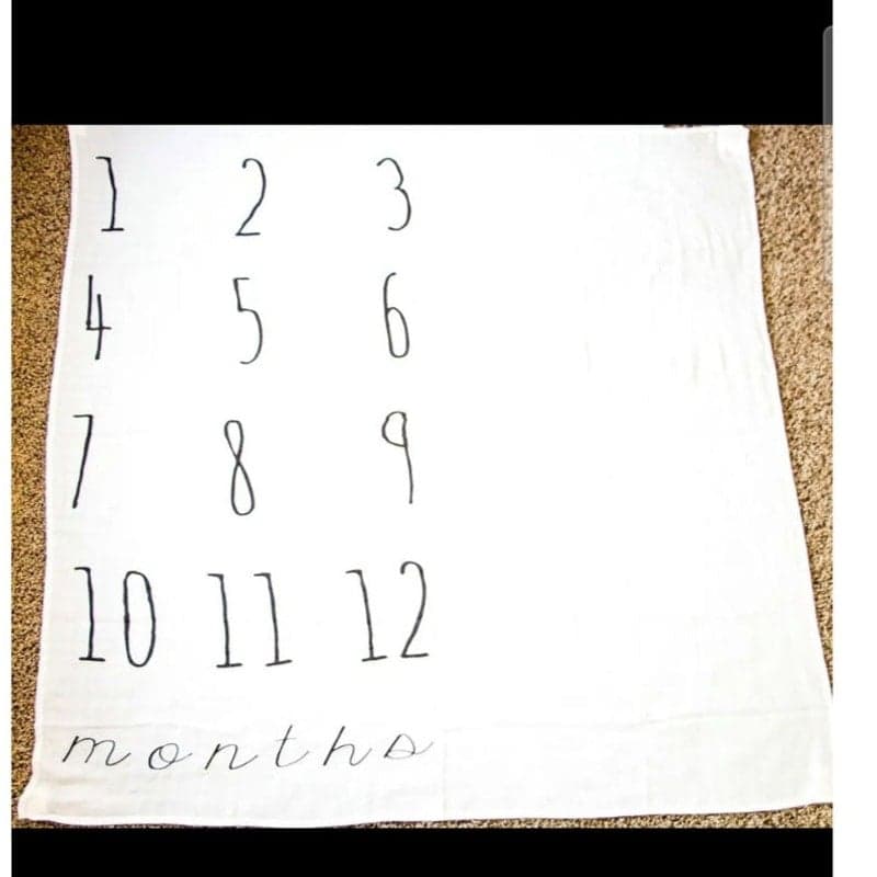 Monthly Milestone Blanket Baby Swaddle - Thumbnail 4