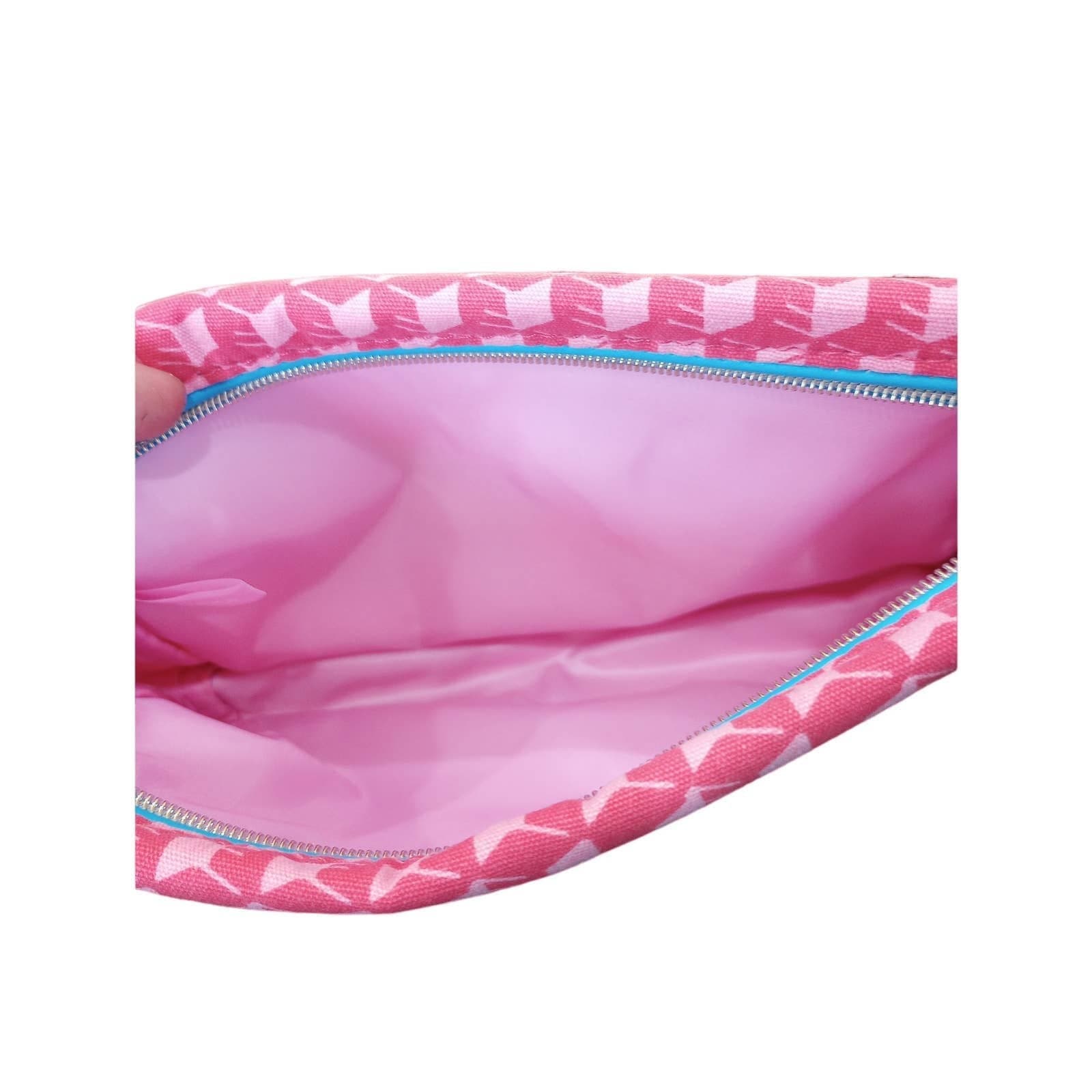 Estee Lauder Makeup Bag Pink 8.5" x 5.5" x 2" Travel Passport New York Flight - Thumbnail 4