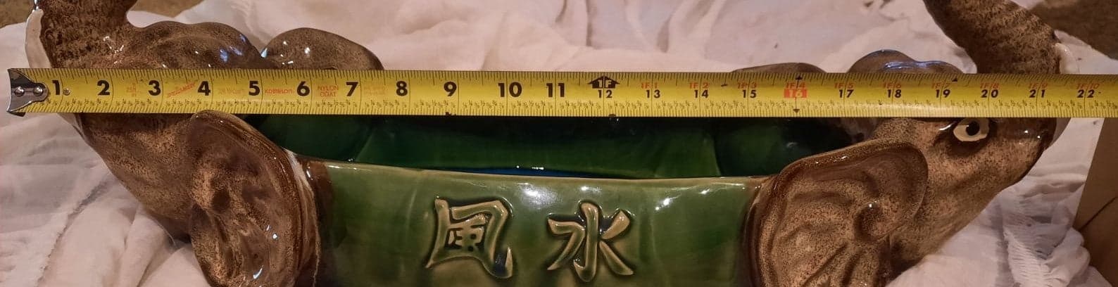 Unique Vintage Two Headed Ceramic Elephant Planter/Bowl/Decor - Thumbnail 12
