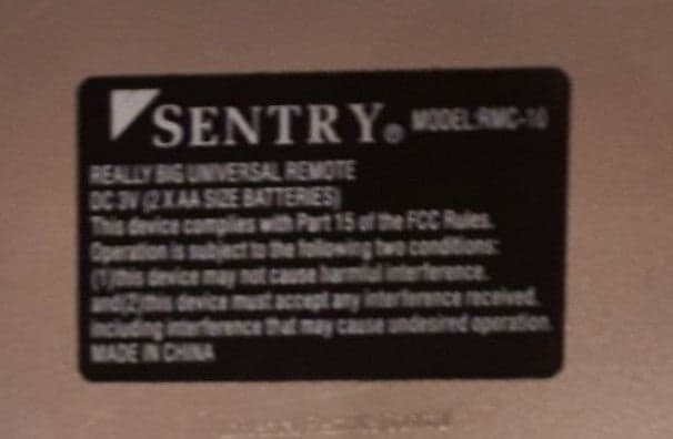 Sentry Really Big Universal Remote - Thumbnail 5