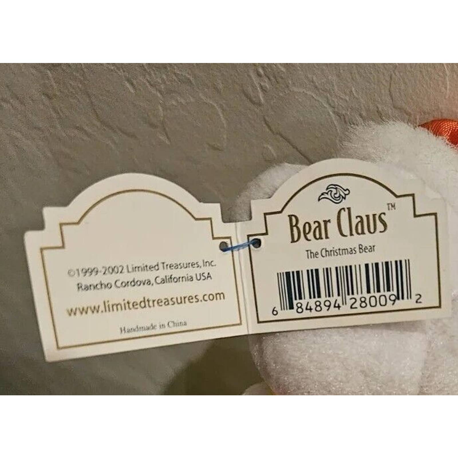 Limited Treasures Bear Claus- The Christmas Bear 1999-02 Handmade Treasure Bear - Thumbnail 4