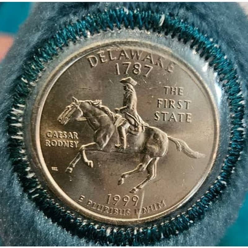 DELAWARE #1 Coin Bear Limited Treasures Collectible Uncirculated Quarter - Thumbnail 2