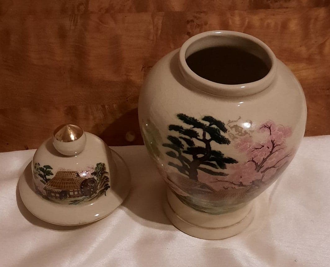 Japanese Ginger Jar with Lid - Thumbnail 5