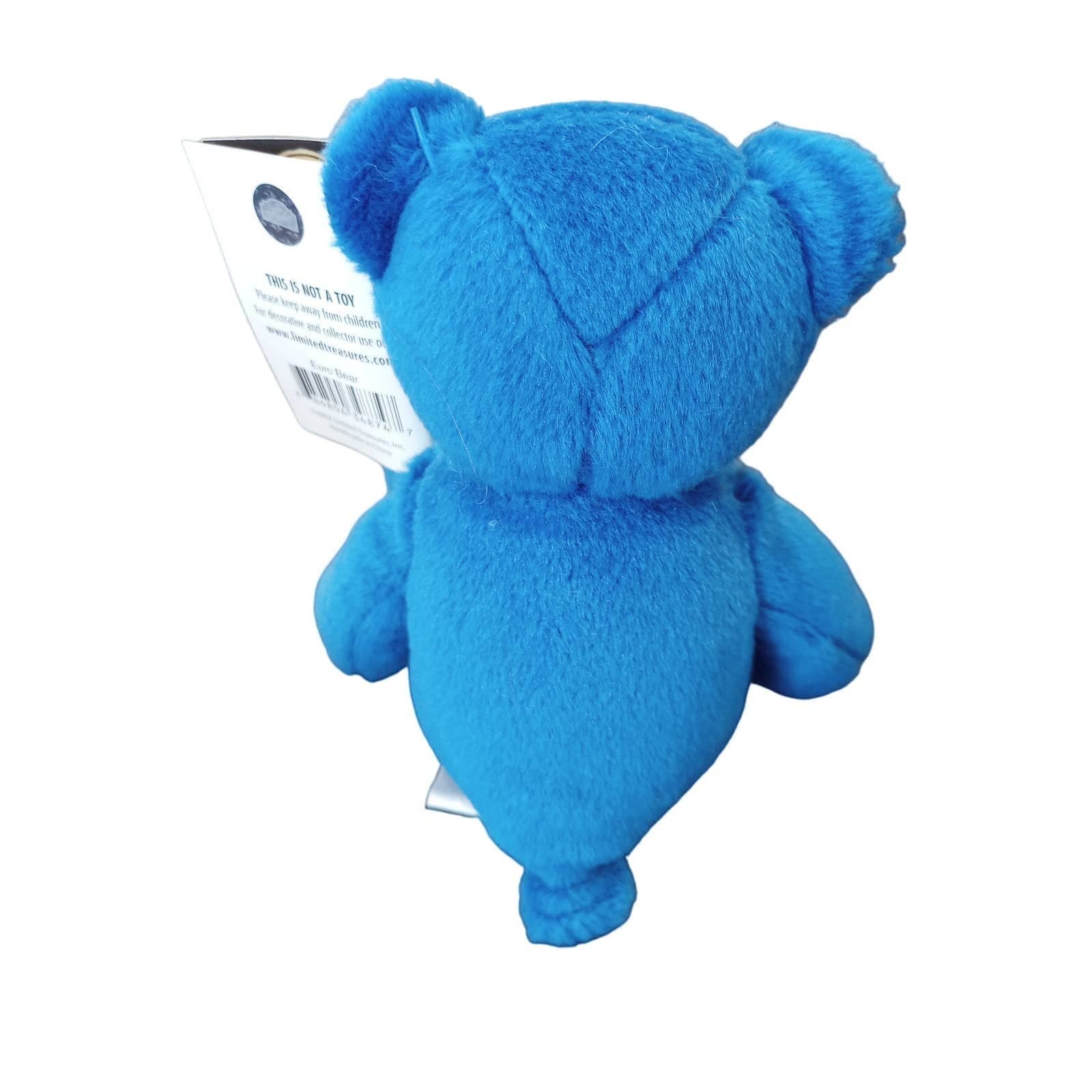 Limited Treasures 1999 Euro Teddy Bear Plush Bean Bag Uncirculated Coin Tagged - Thumbnail 3