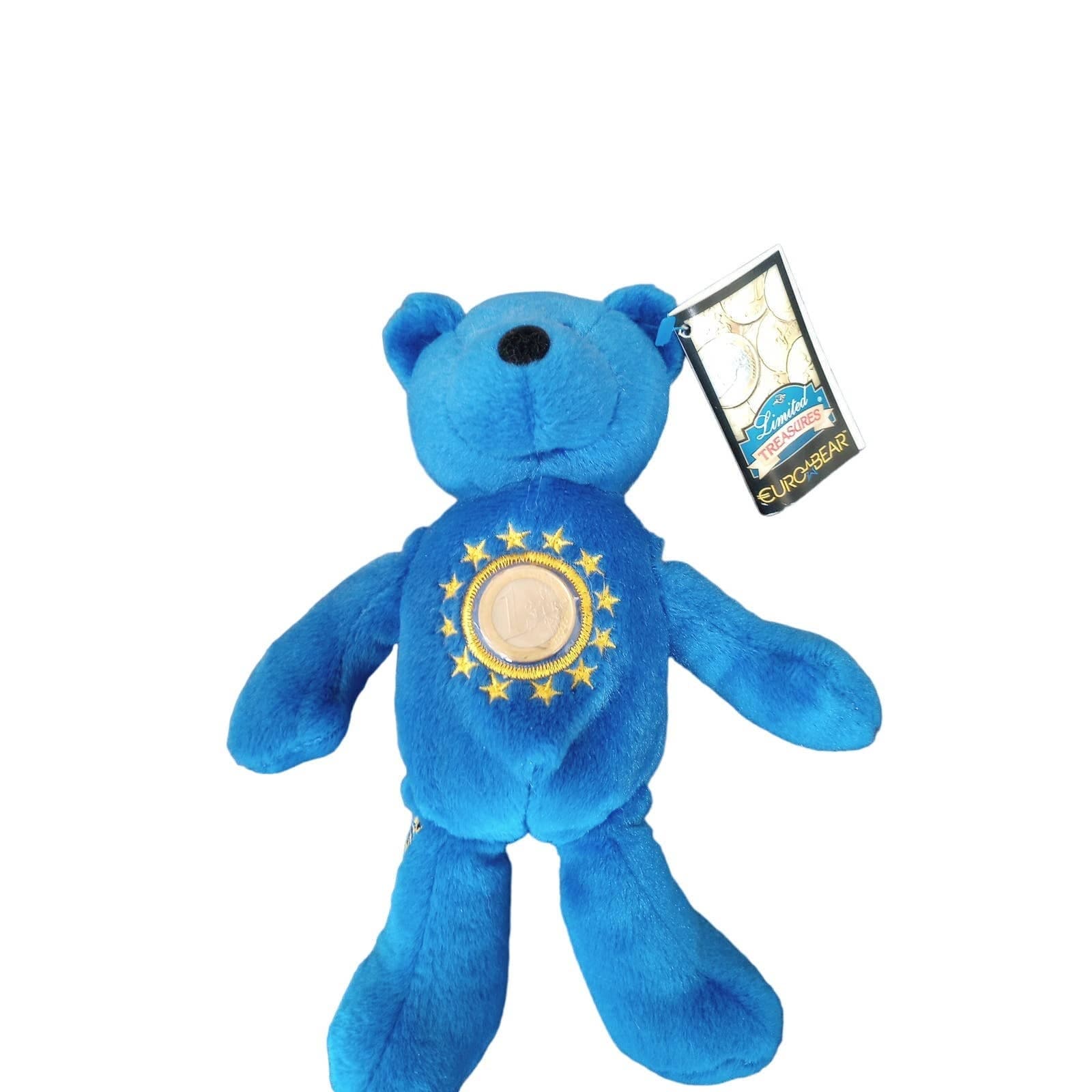 Limited Treasures 1999 Euro Teddy Bear Plush Bean Bag Uncirculated Coin Tagged - Thumbnail 4