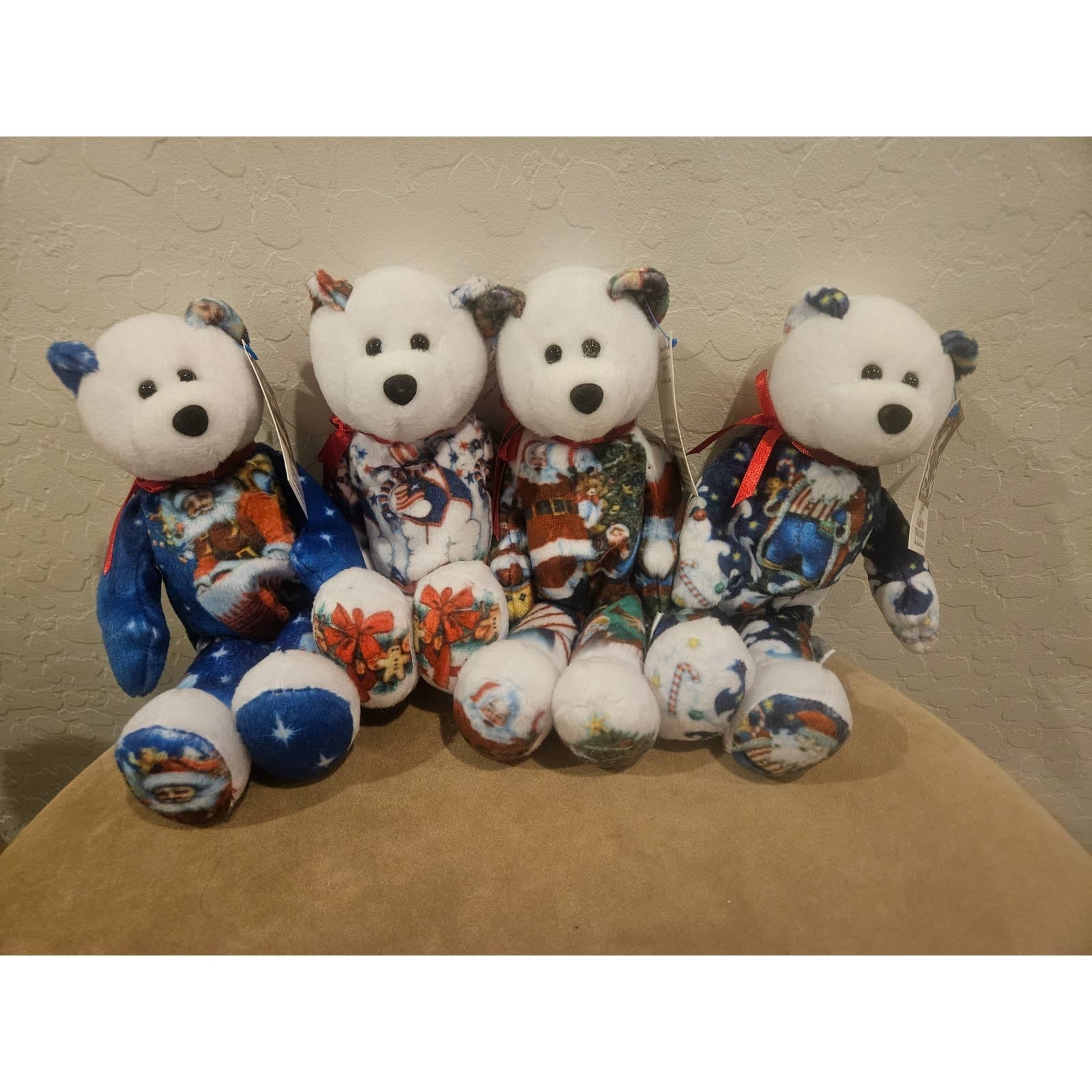 Holiday Beanie Limited Treasures Gallery Fine Artist's Collection Bears Set of 4 - Thumbnail 2