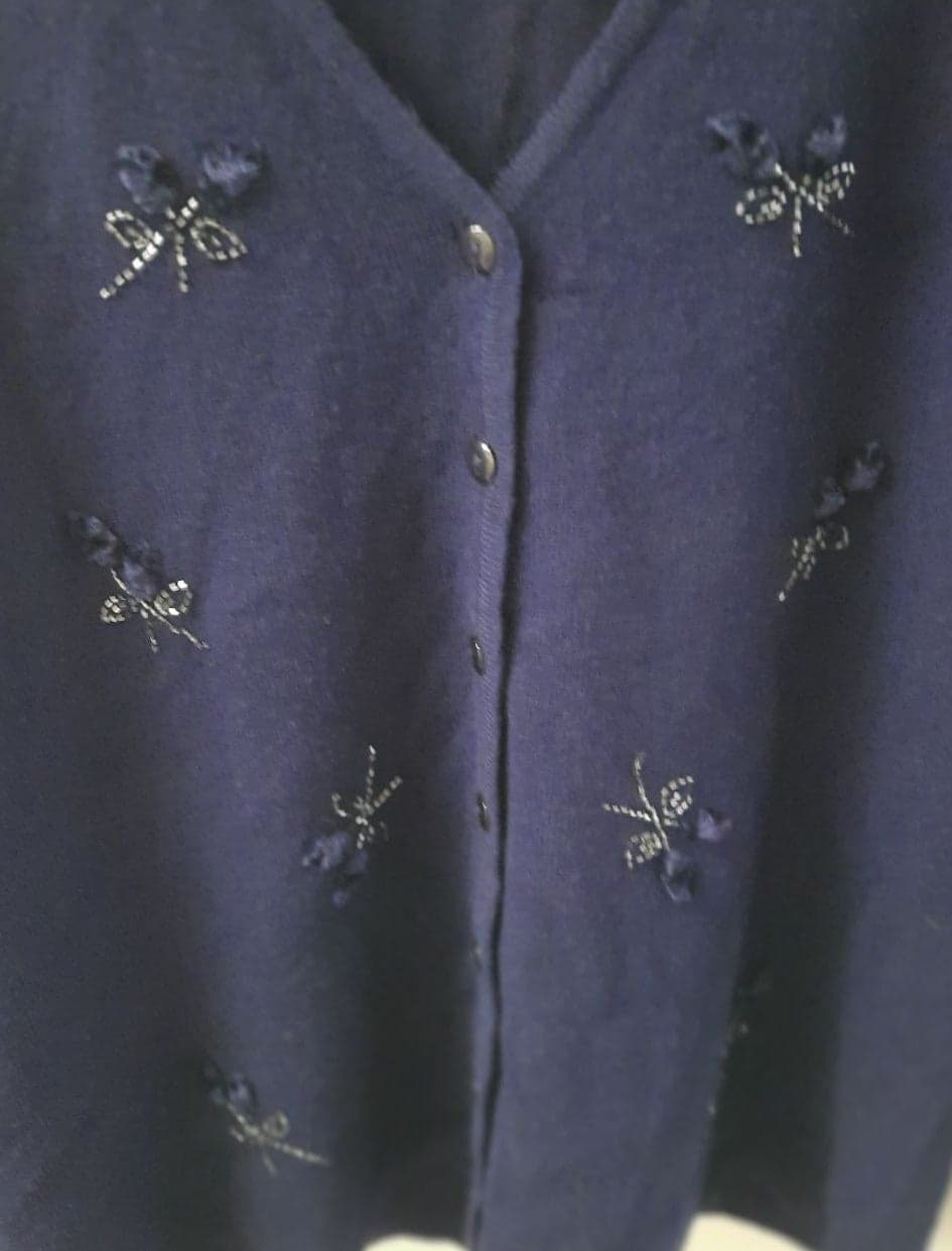 Size Large Sweater with Bead Detail - Thumbnail 3