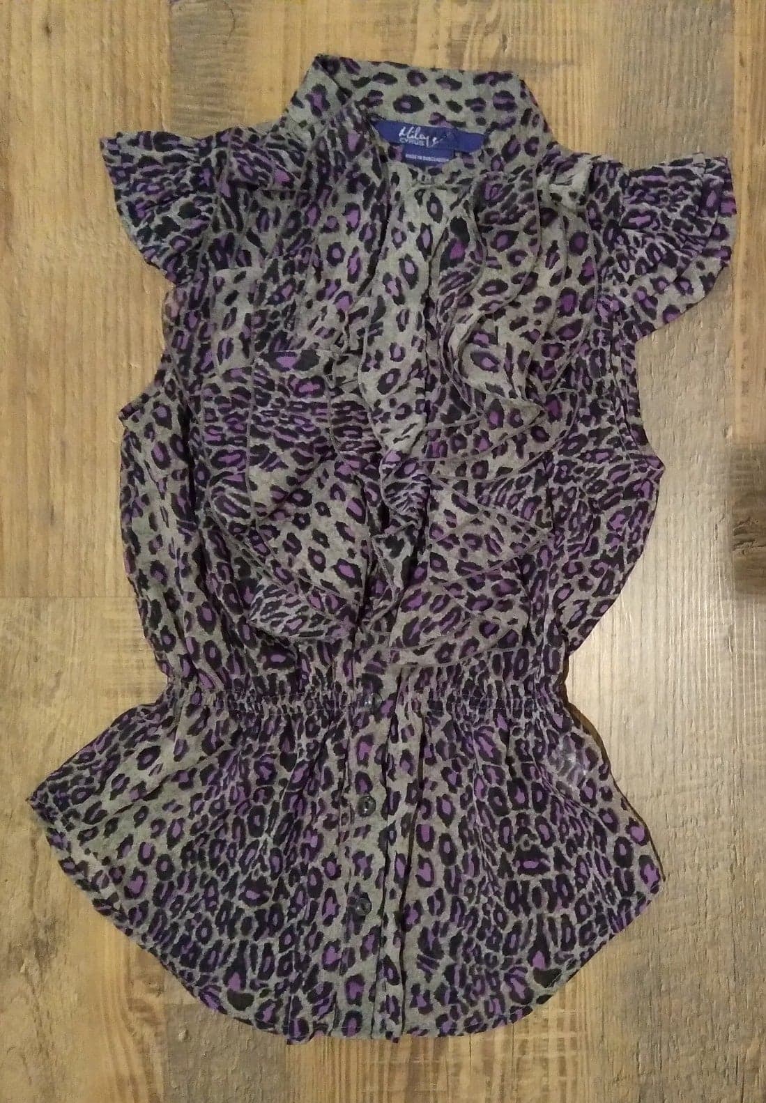 Size Medium Leopard Print Blouse - Thumbnail 6
