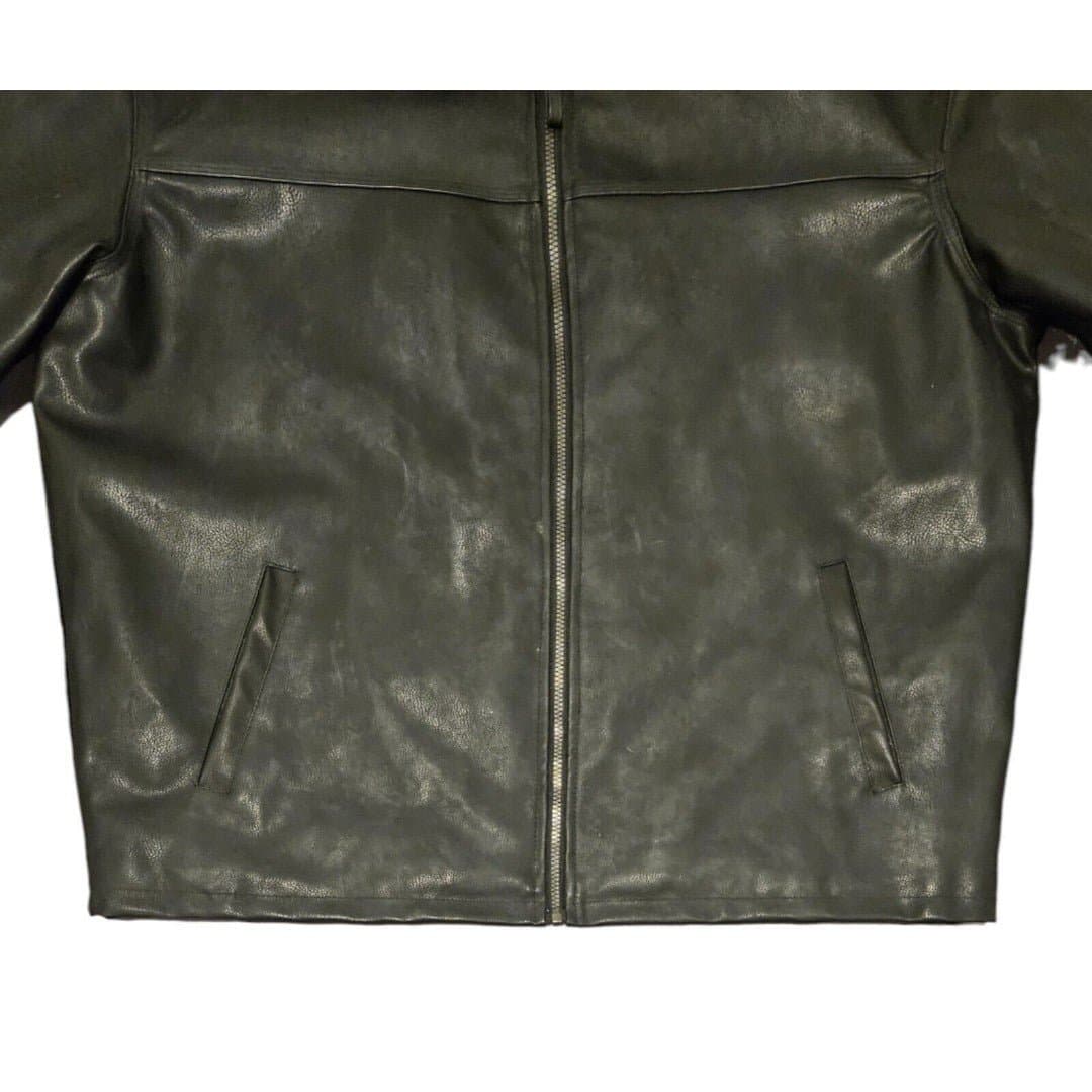 US Polo Black Faux Leather Zip Up Lined Jacket Men's XXL NWOT - Thumbnail 4
